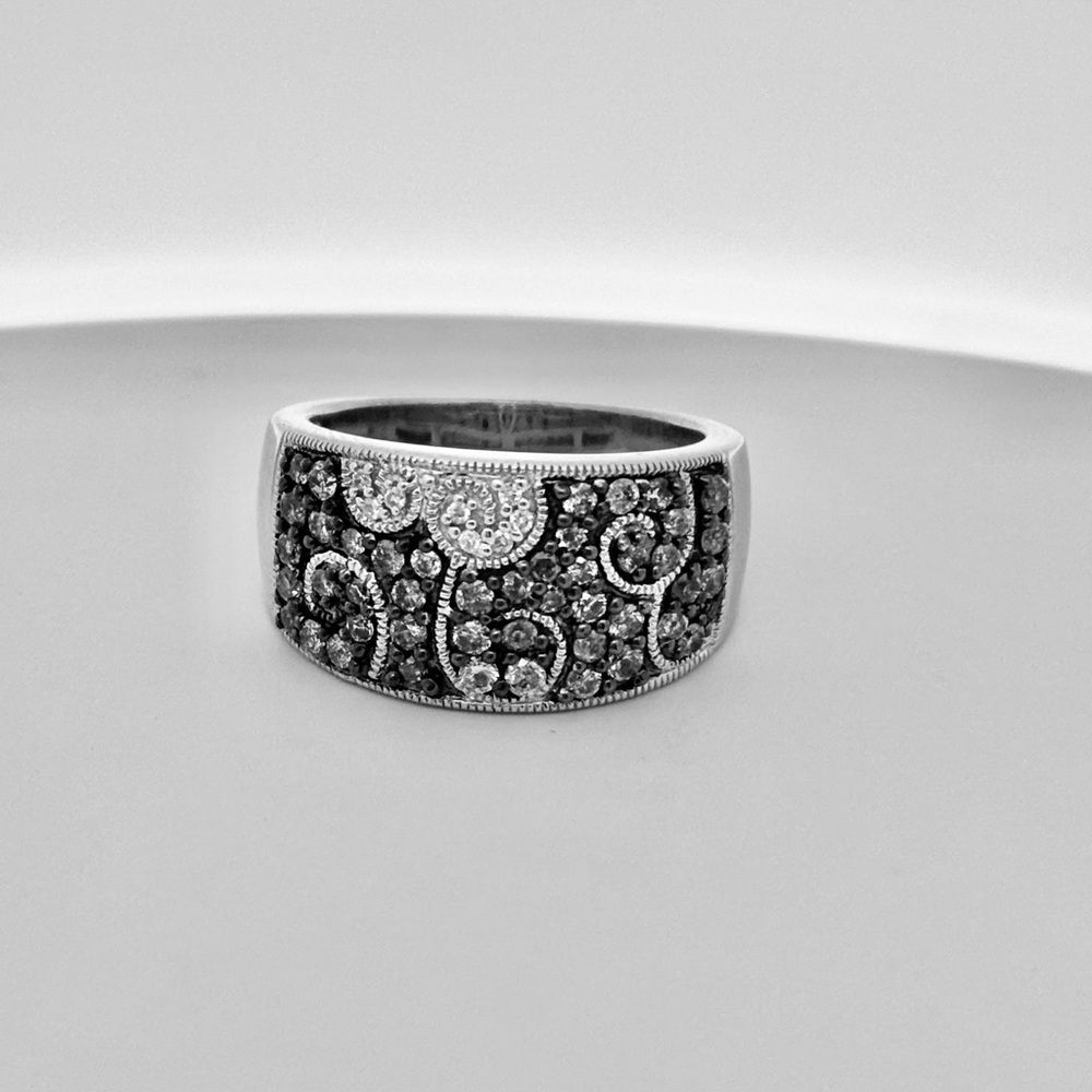 Sterling Silver and Diamond Ring